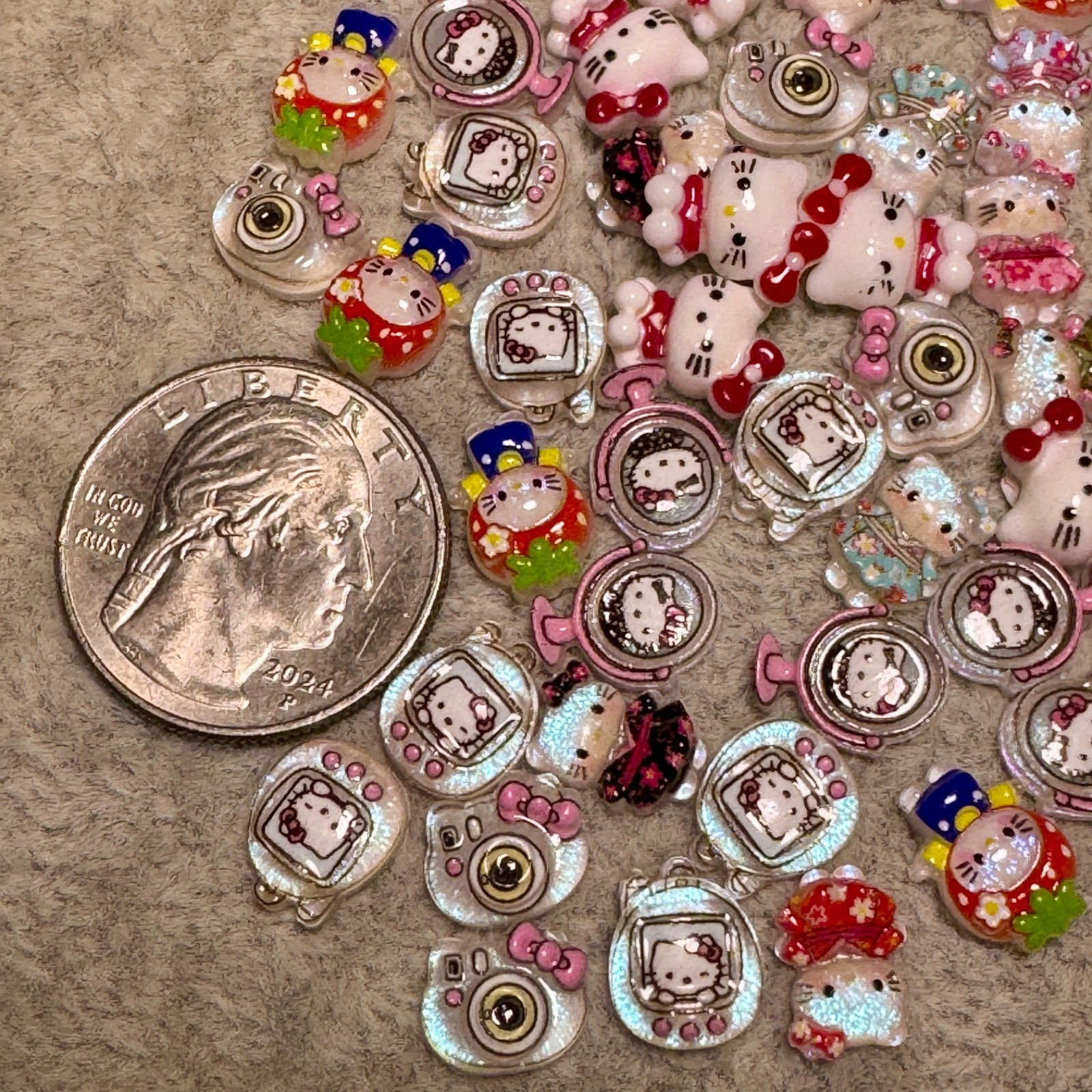 Hello Kitty Mix Flatback Nail Art 50 Pcs Decor Charms Flat back Lot #2