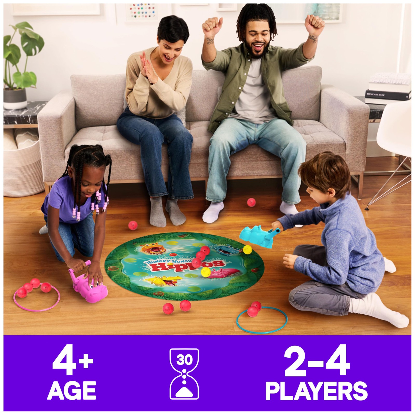 Spin Master Games, Hungry Hippos Giant One Size,