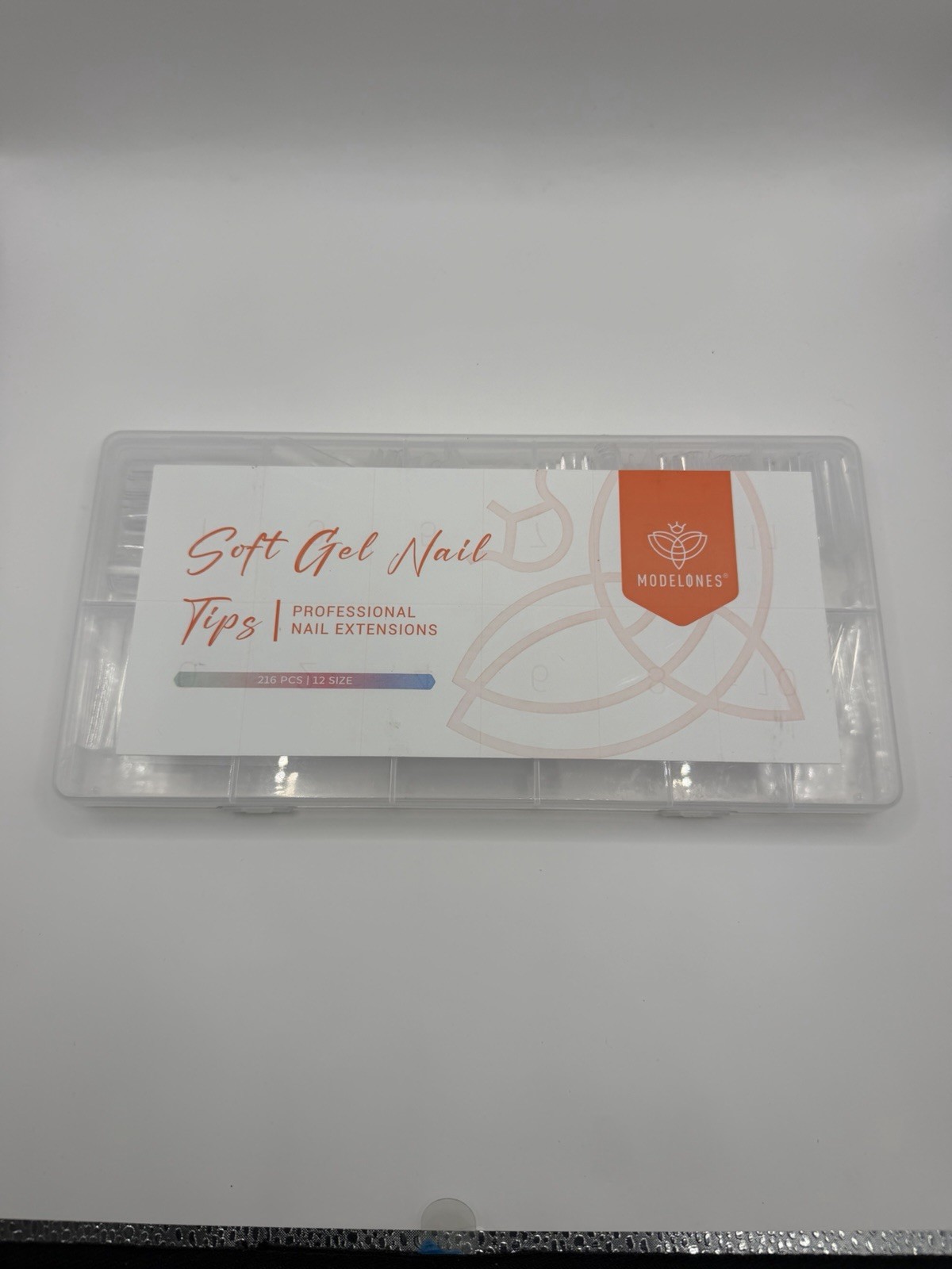 Modelones Soft Gel Nail Tips NEW (216Pc. 12 Size ) Long Square Nail. O￼