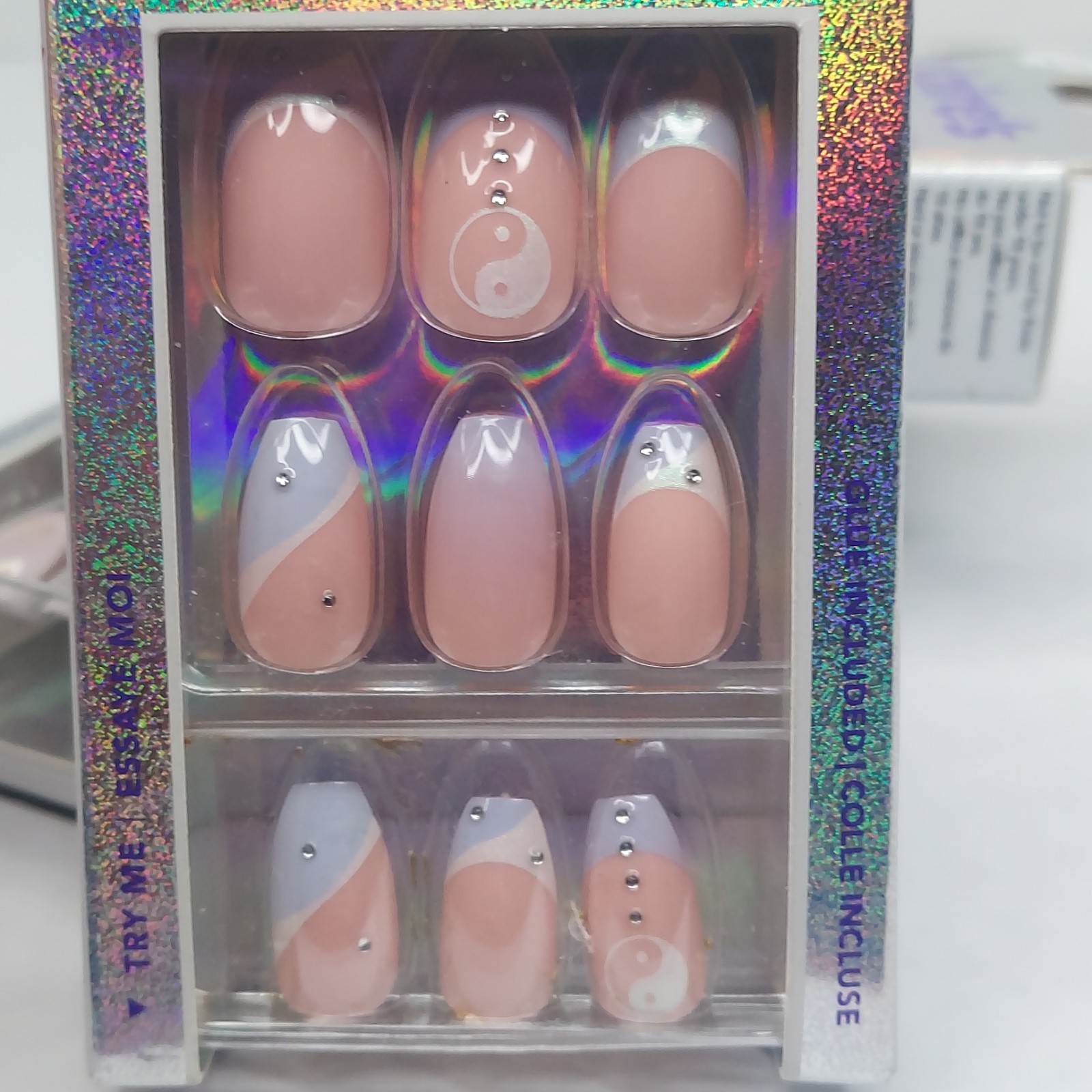 Lot of 6 Claire’s Vegan Press On Nails Sets 24 Faux Nails Each Glue Included New