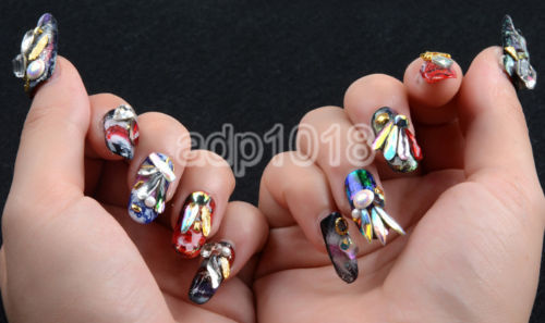 3x10mm Top Quality Czech Crystal Rhinestones Flatback Nail Art Decoration