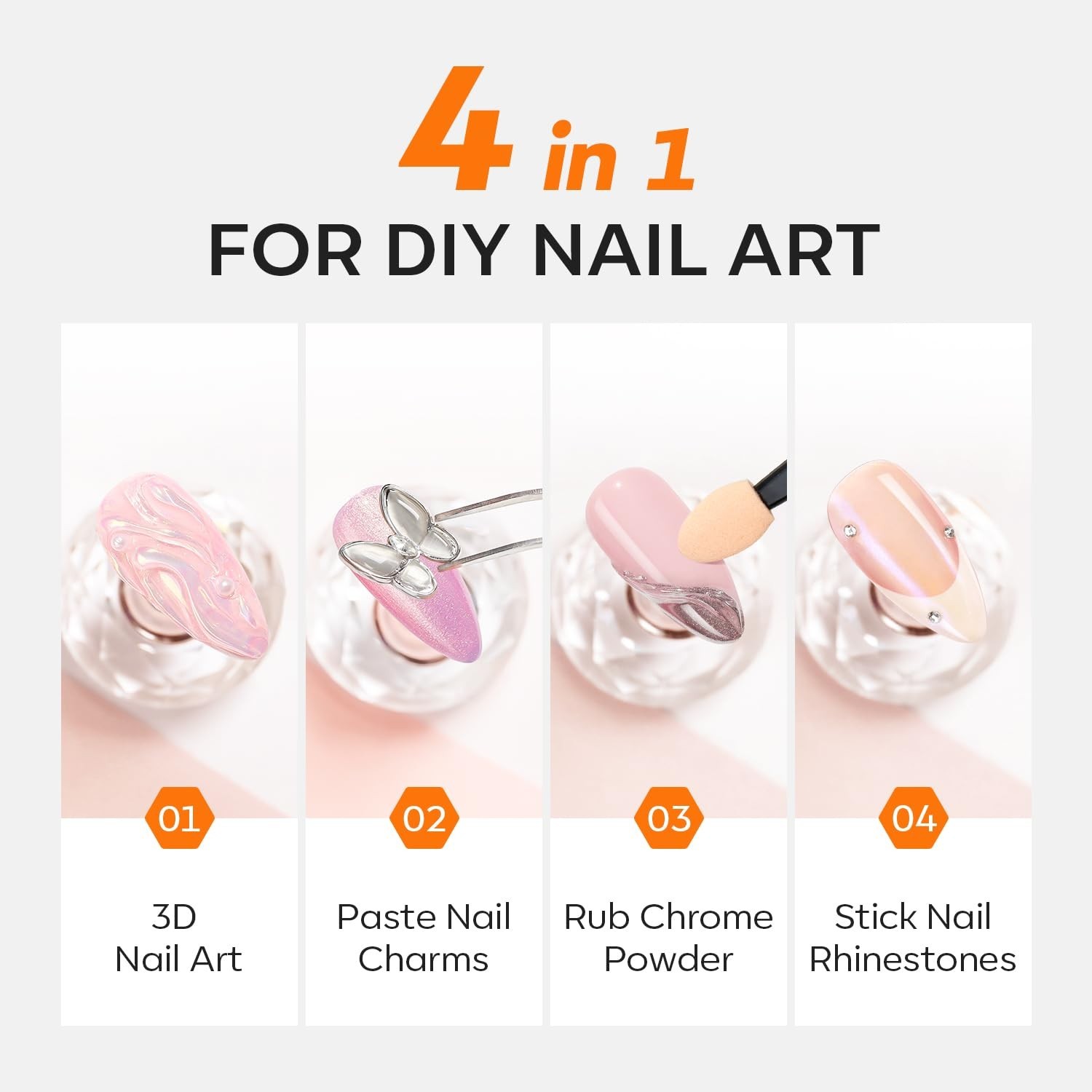 Ultimate 4-in-1 15g Clear Nail Gel – Perfect for Art Lovers & Gift Ideas