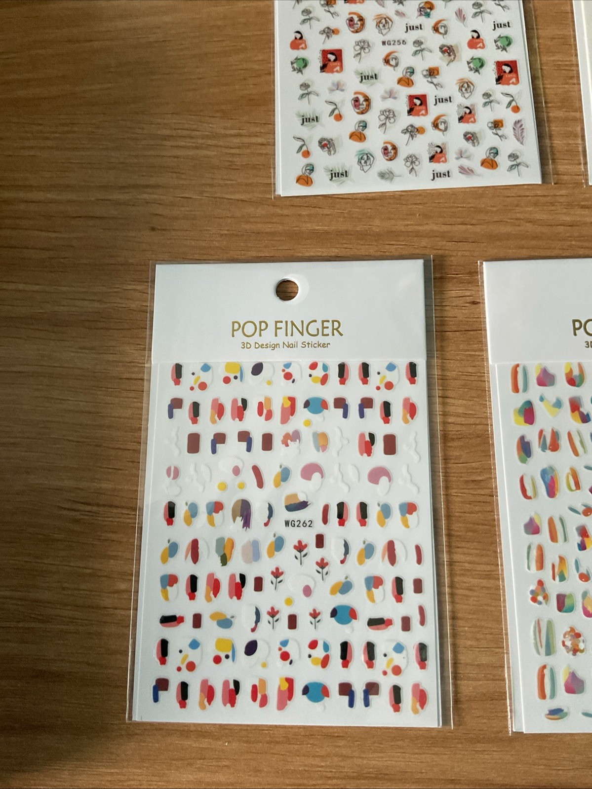 Set Of 5 Nail Design Stickers Brand New In Package Pop Finger Brand