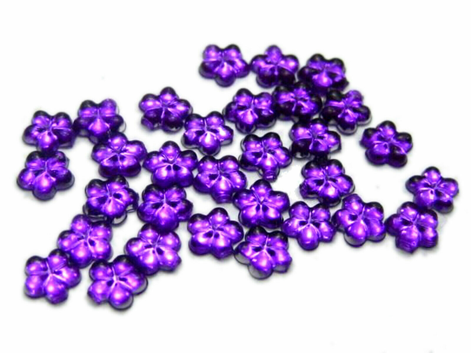 1000 Acrylic FlatBack Mini Flower Rhinestones Gems 4mm Nail Art Tips