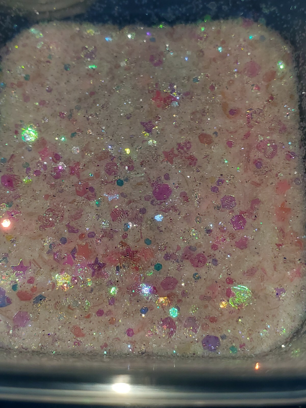 Strawberries & Cream | Iridescent Pink Glitter Mix|Nail Art|Acrylics & Gels