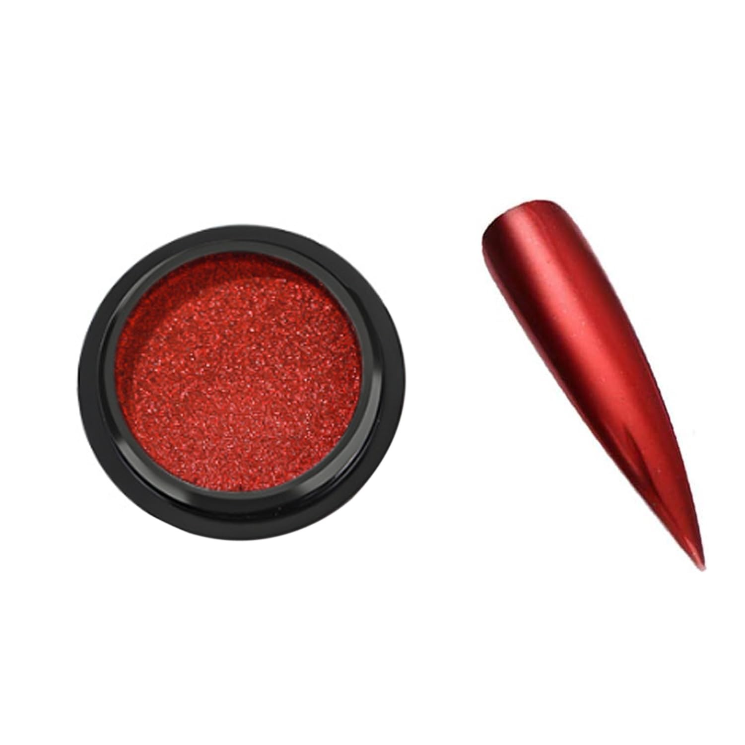 1 Box Mirror Nail Art Glitter Powder Holographic Metallic Red Chrome