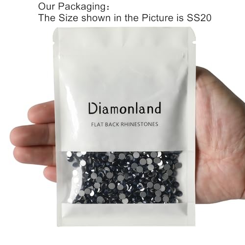 Diamonland Flatback Glass Crystal Rhinestones Rounds Gems for Bedazzling Nail…
