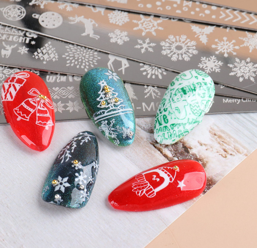 Christmas Snowflake Joy Stamping Plates Nail Art Stamp Templates Stainless Steel