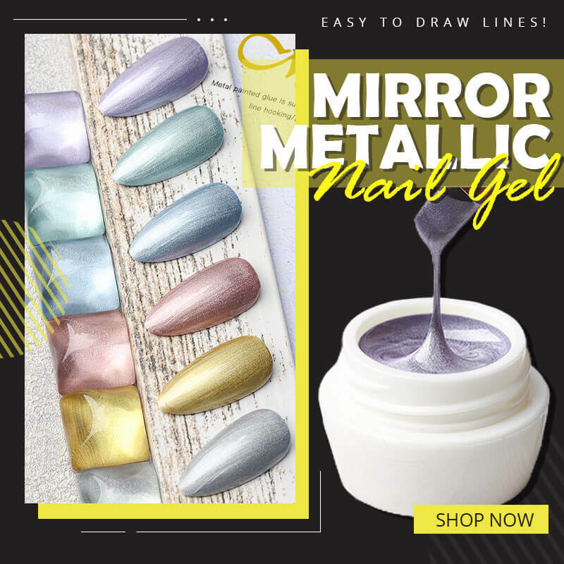 6PCS Mirror Metallic Nail Gel Metal UV LED Draw Painting Stamping Nail