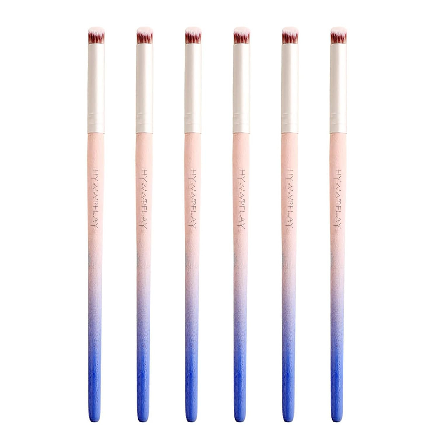 6Pieces Ombre Nail Brush Wood Nail Pen Ombre Brush for Gel Nails Nail Gradient B