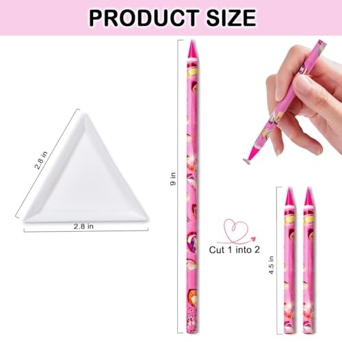 8 Pcs Rhinestone Picker Tool Kit, Self-Adhesive Wax Pencil for Rhinestones and