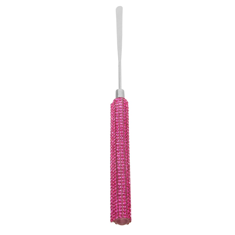 Rosy Rhinestone Metal Nail Mixing Tool Durable Nail Glue Stirring Rod for DIY