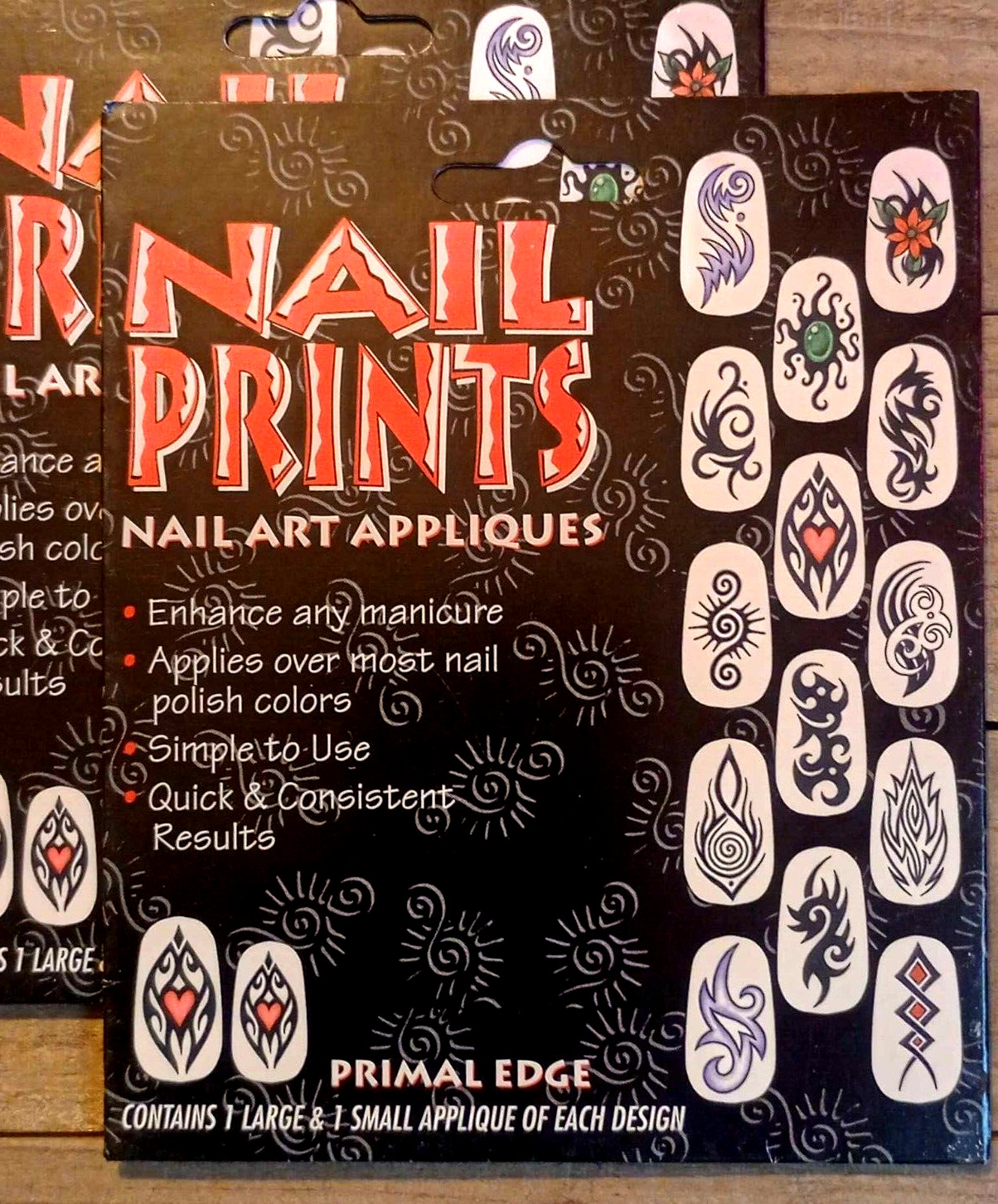 3 Primal Edge Nail Art Appliques Stickers Nail Prints