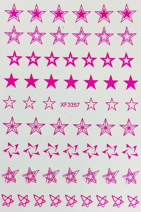 12 Sheets Stripe Stars Nail Art Stickers Decals Supply Self-Adhesive XF3357 NH21