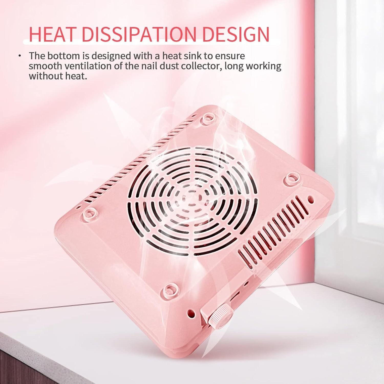 SAVILAND Nail Dust Collector with Lamp – Powerful Nail Vacuum Fan 40W Dust Colle