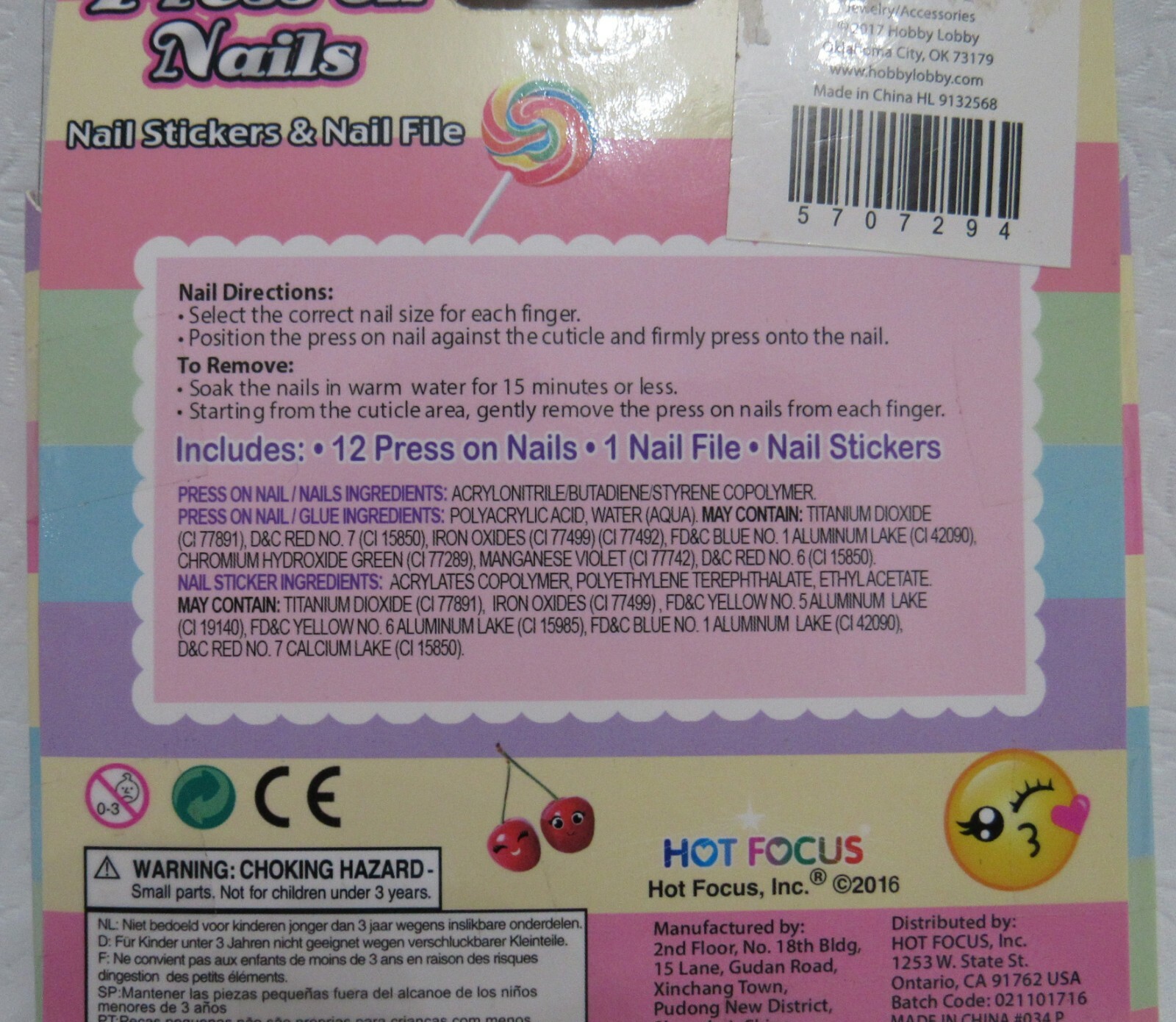Hot Focus Press on Nails, Stickers, & File Emoji