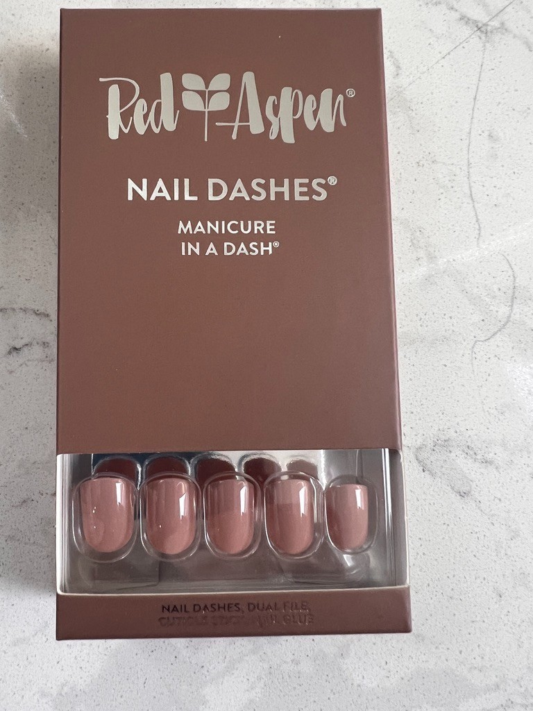 Red Aspen Short Square, Press on Nails, Manicure in a Dash