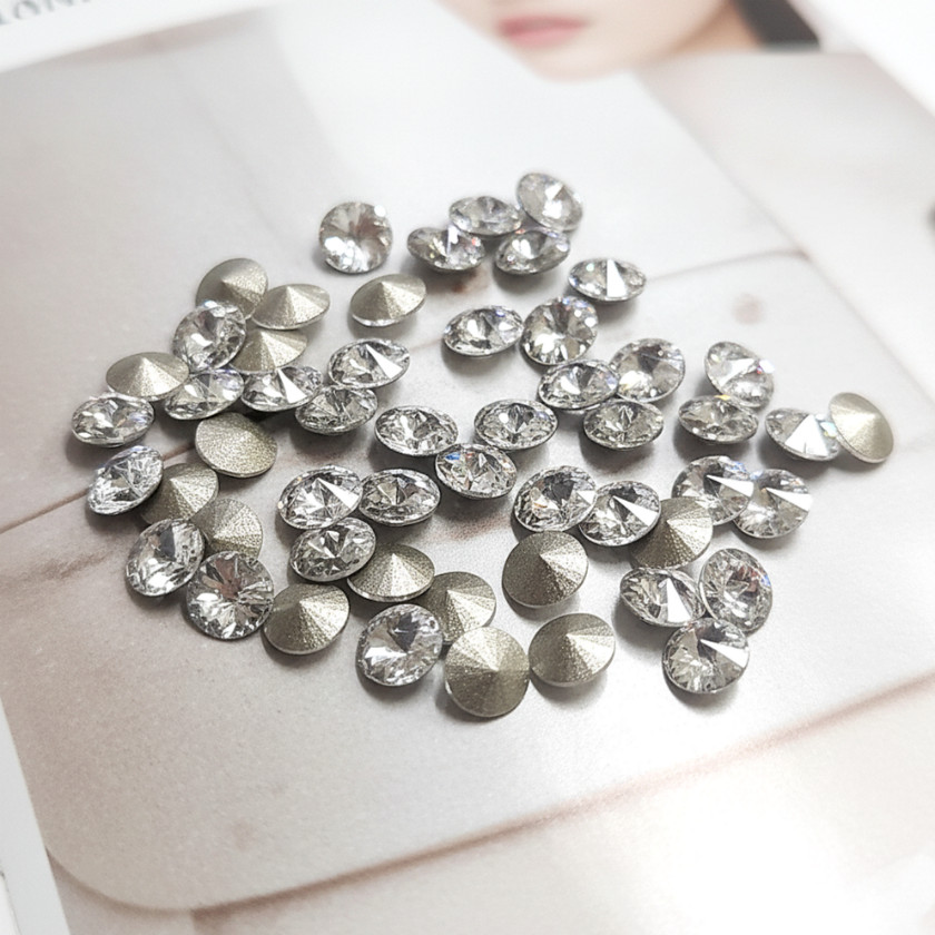 Swarovski 1122 Rivoli Round Stone SS47 10.7mm Pointed Back Crystal 2pcs