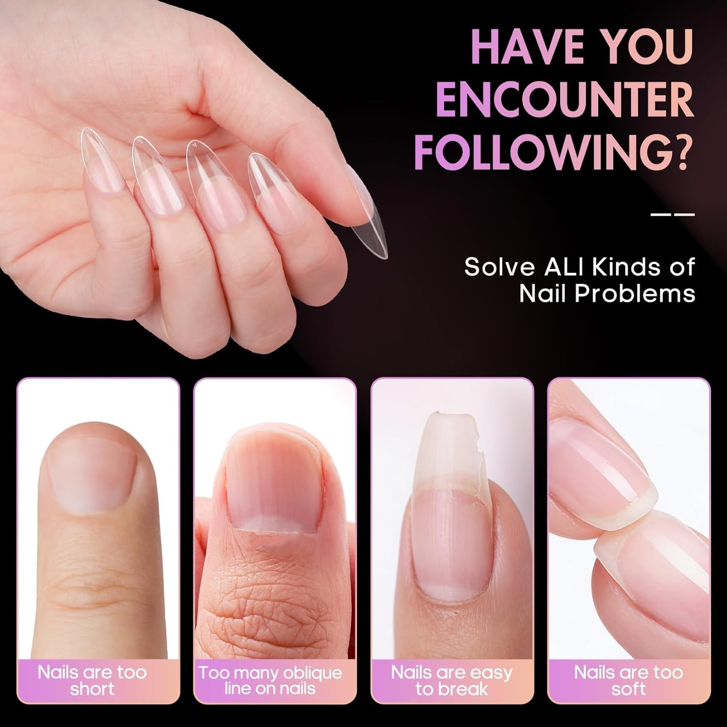 Custom Fit Almond Nail Tips – 240pcs Half Matte Full Cover for Salon-Like Finish