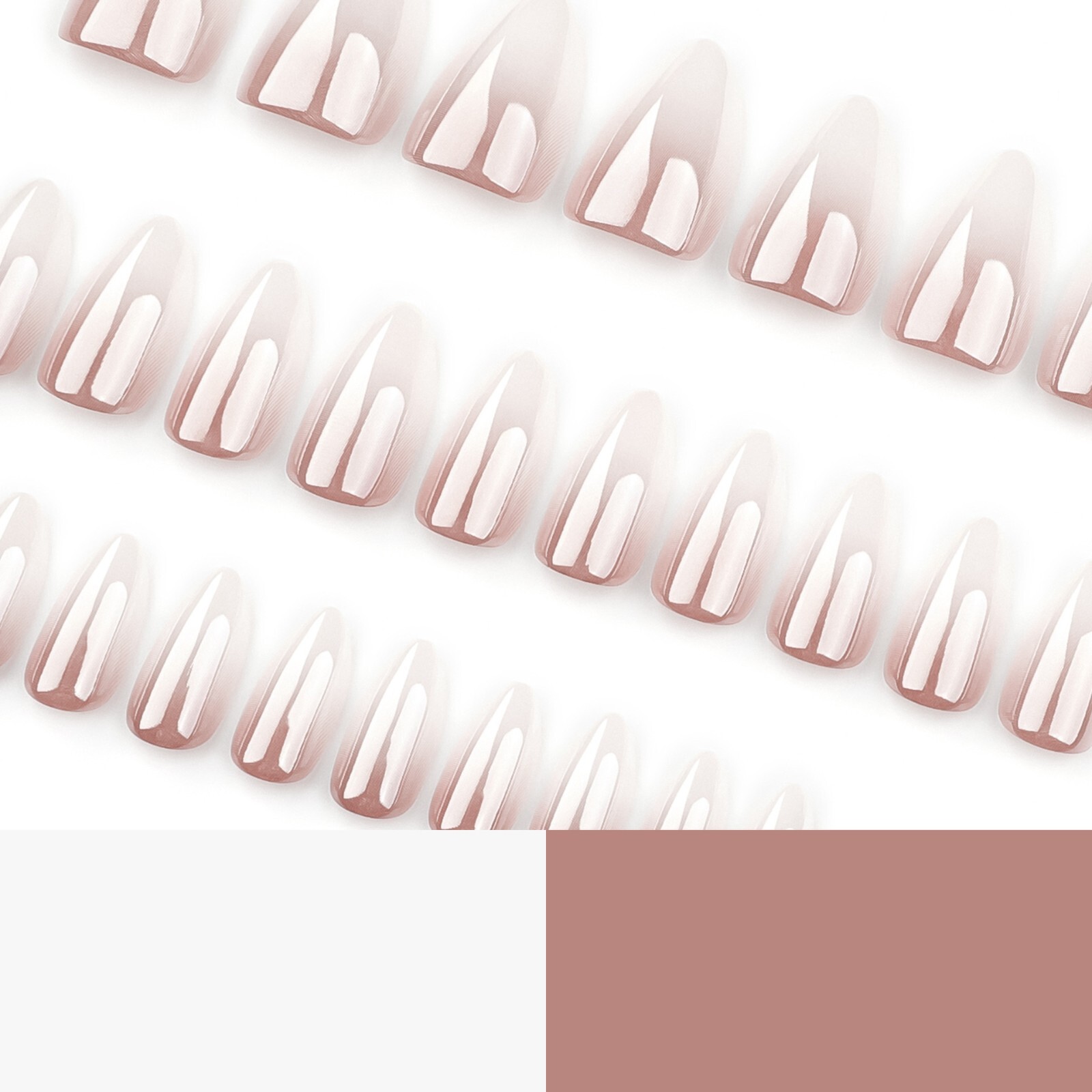 (USA SELLER) ALMOND MEDIUM *OMBRE FRENCHIE* SUPER HOLD GLUE LAST LONG