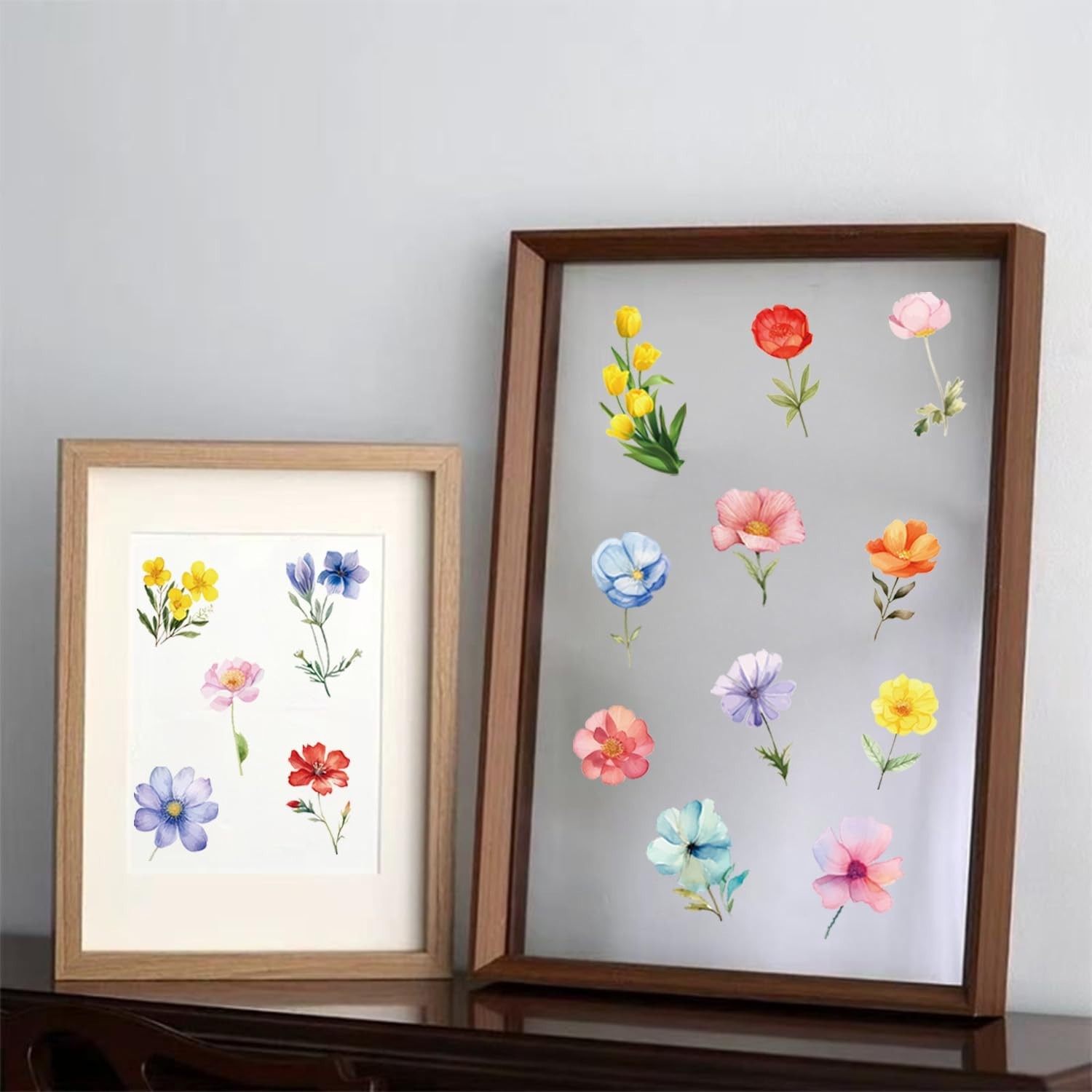 600Pcs Natural Flower Stickers,Self-Adhesive PVC Vintage Flower Stickers for …
