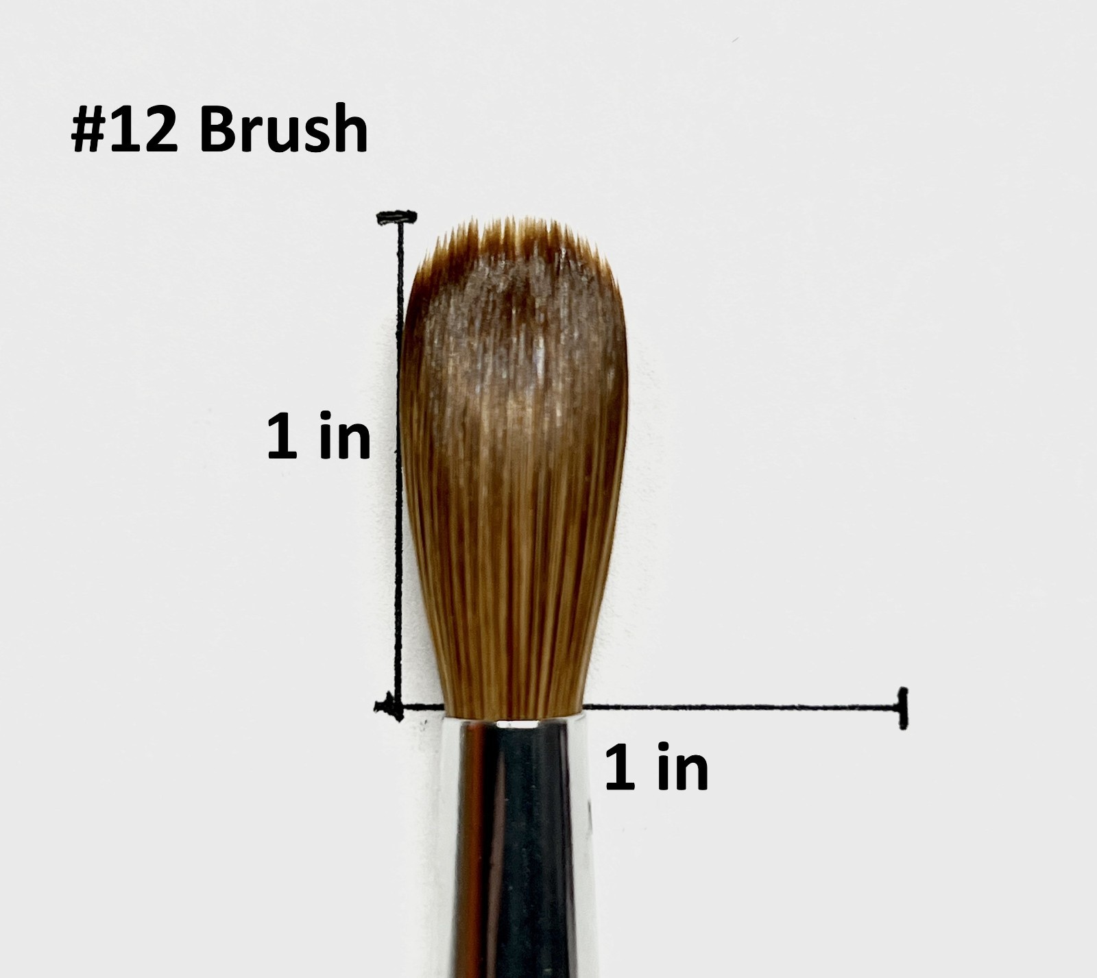 Christrio – Acrylic Nail Brush – Size 12 – Marbled Handle*MANICUREPEDICURE.COM*