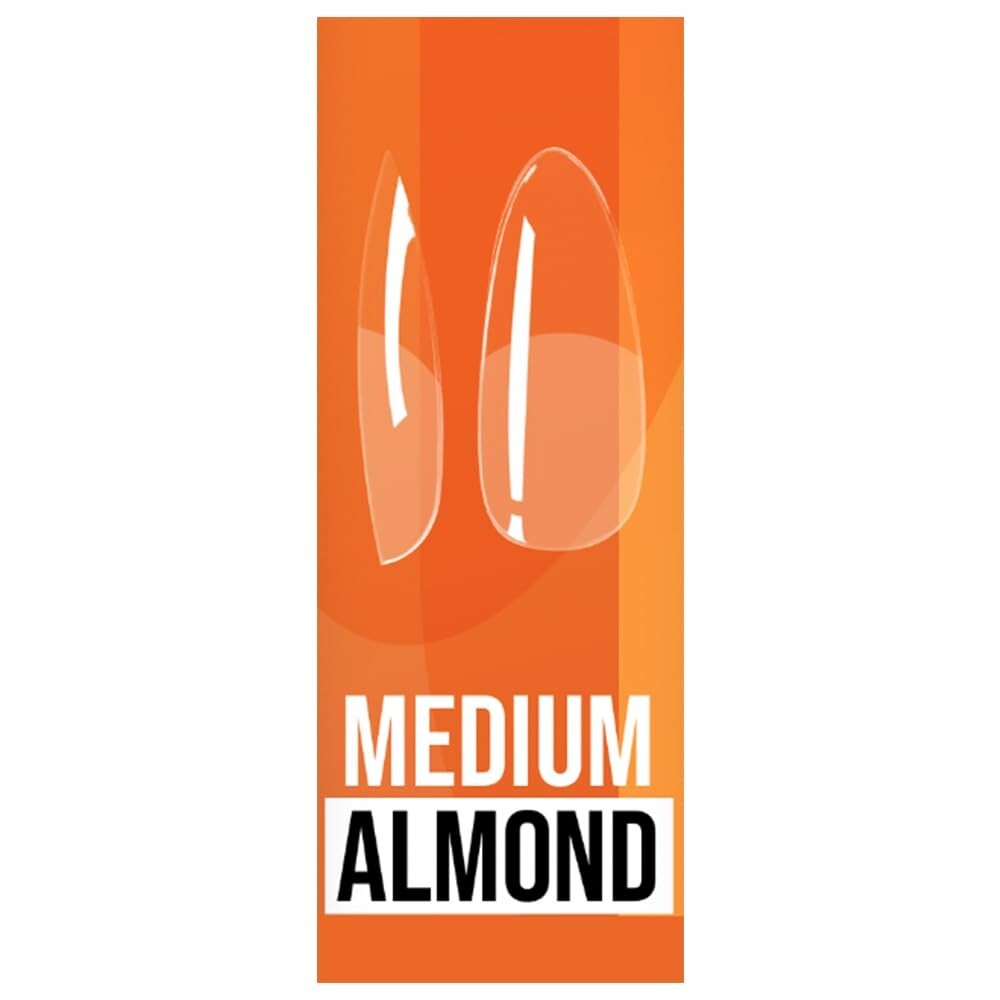 ibd Soft Gel Tips Medium Almond 50ct Refill *Choose one Size*