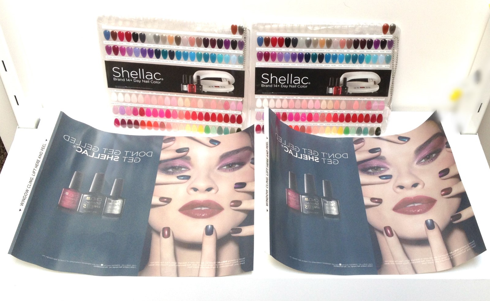 CND Painted Color Chart Nail Palette -102-Colour Sampler-Lot of 2+2 FREE POSTERS