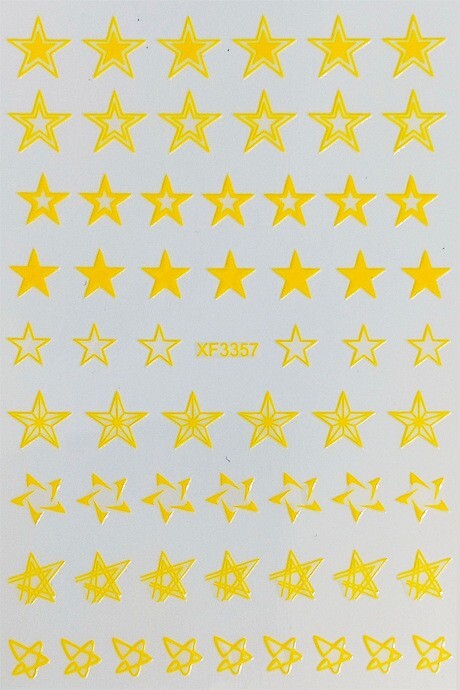 12 Sheets Stripe Stars Nail Art Stickers Decals Supply Self-Adhesive XF3357 NH21
