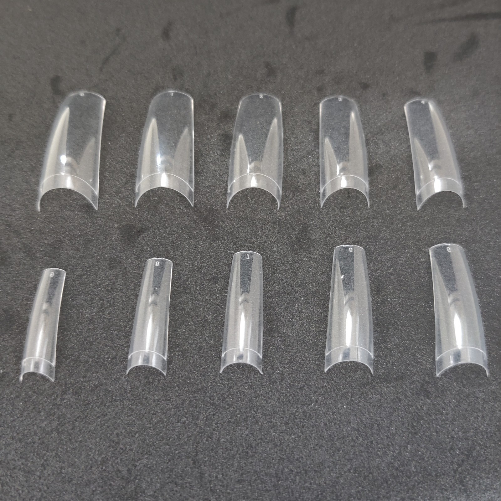 Acrylic False Nail Tips Clear 500Pcs French Tips for Manicure Nails Art 10 Size