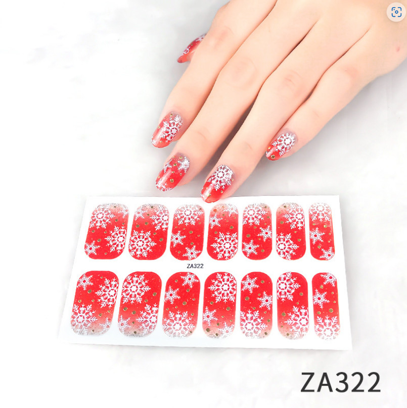 Nail Wraps Christmas Snowflake Santa Stickers Polish Manicure Art Decor DIY NH24