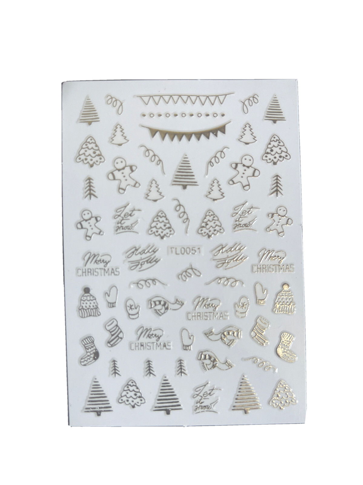 Christmas Nail Stickers TL0051 Silver