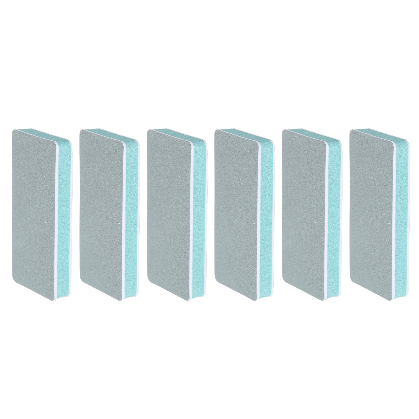 6pcs Nail Buffer Block 600/3000 Grit Nail File for Nail Buffing, White/Green