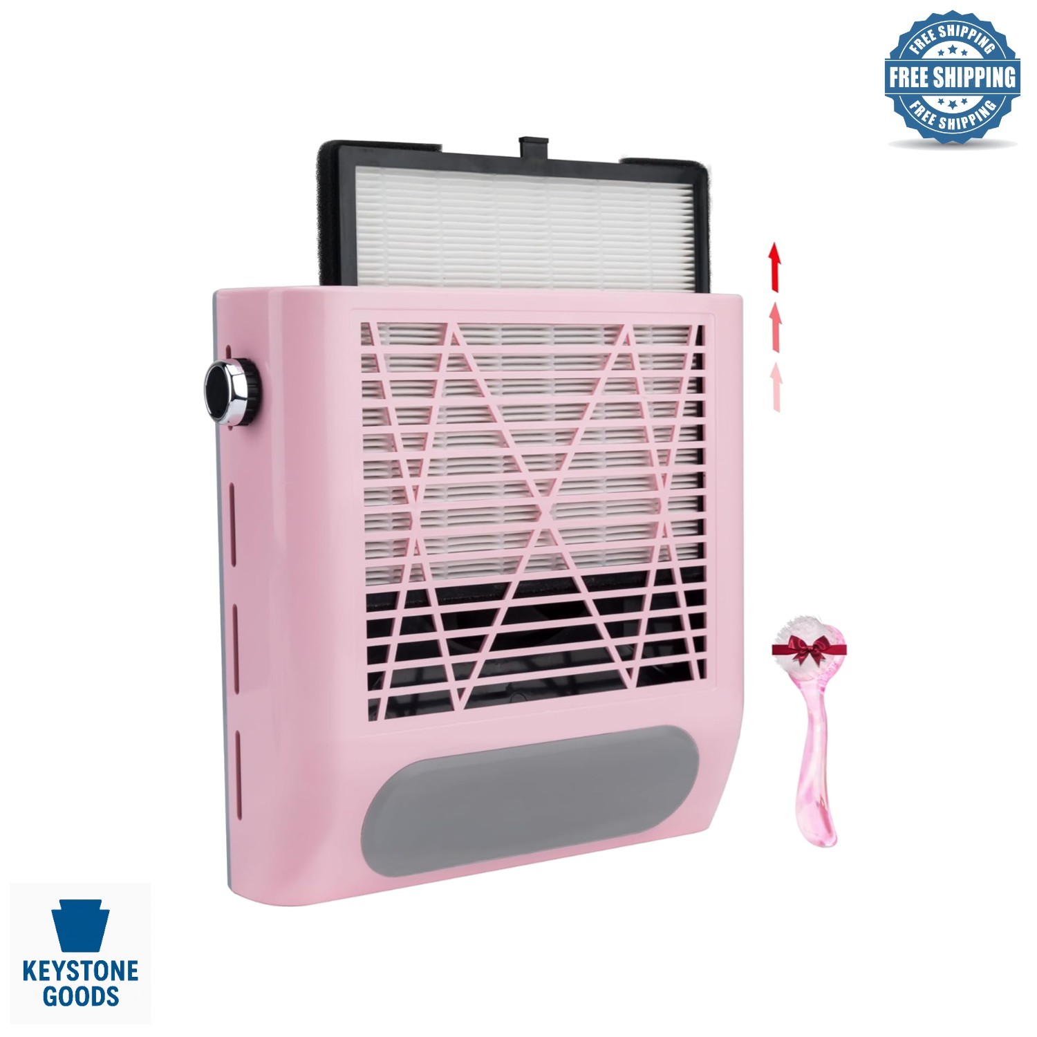 80W Pink Nail Dust Collector & Vacuum for Manicure – Powerful, Adjustable & P…
