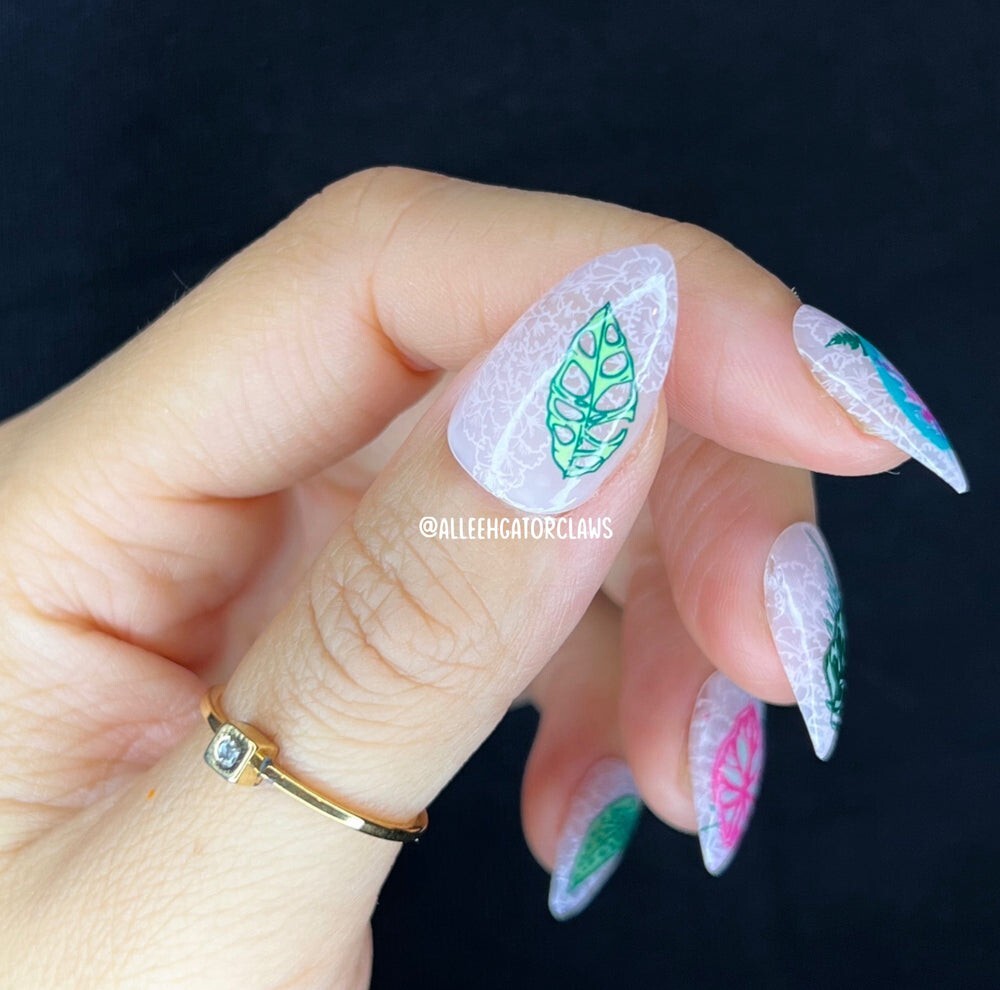 🌿🪴🌱MANIOLOGY Plant Lover M305 Nail Stamping Plate