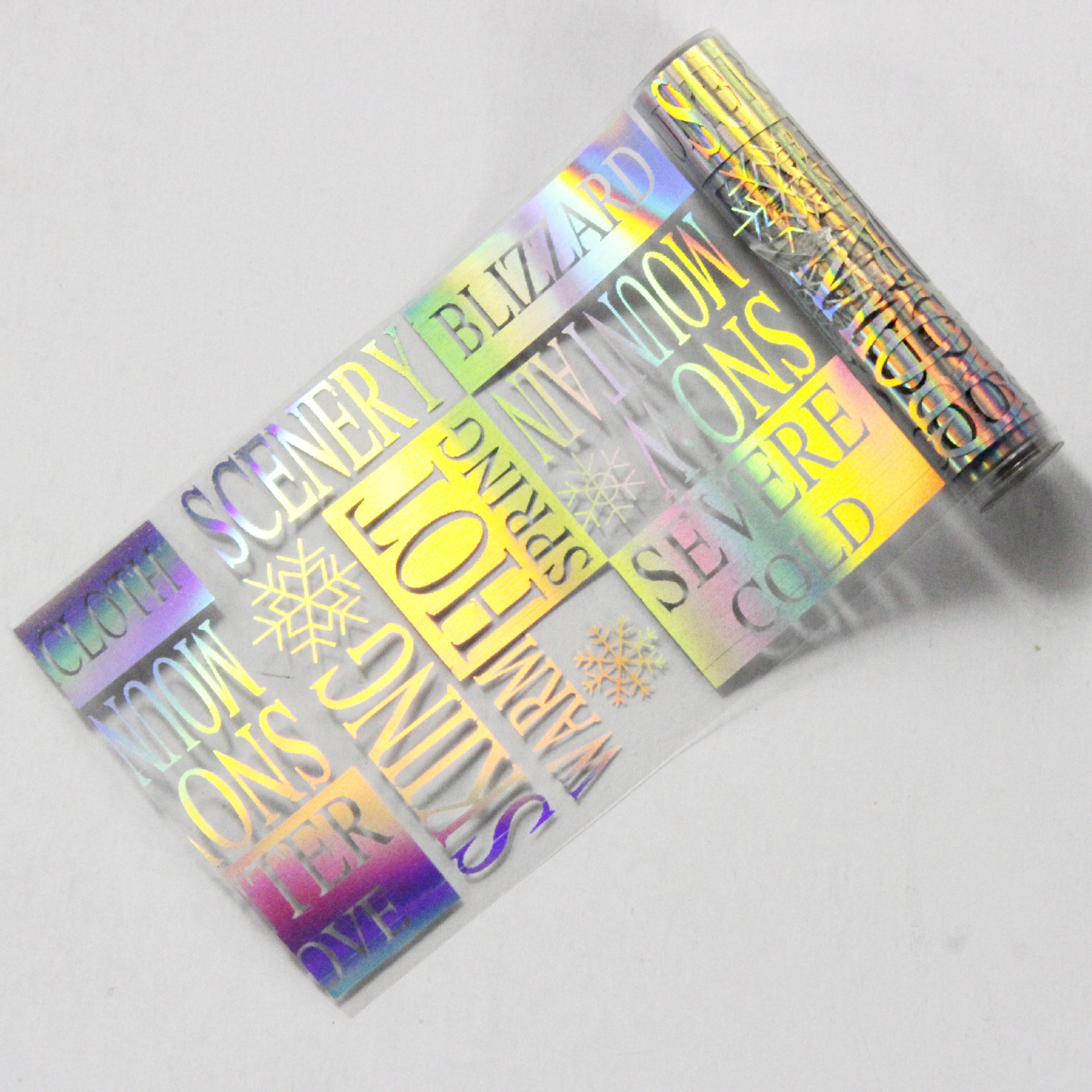 8 Sheet Holographic Nail Foil Punk Geometric Nail Art Transfer Stickers Glitter