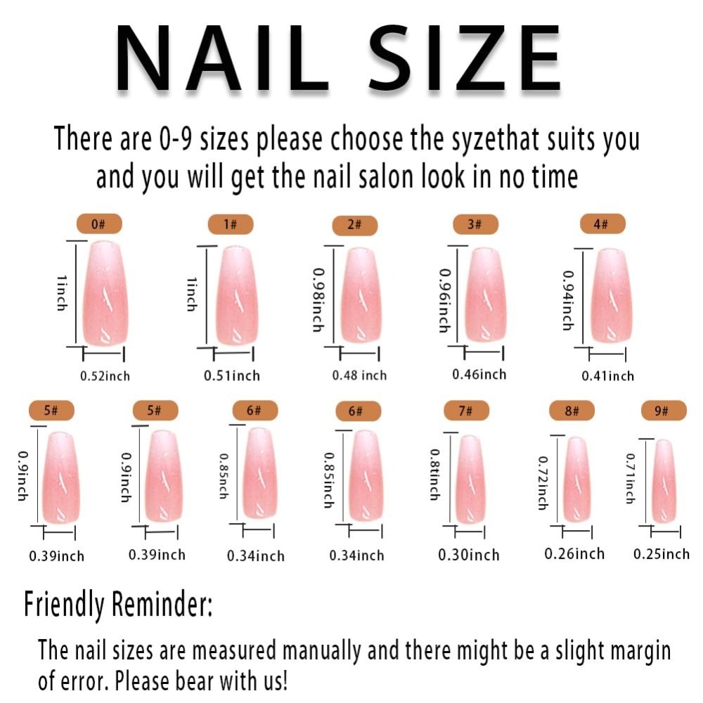 Long false nails, pink and white gradient, 30 pieces