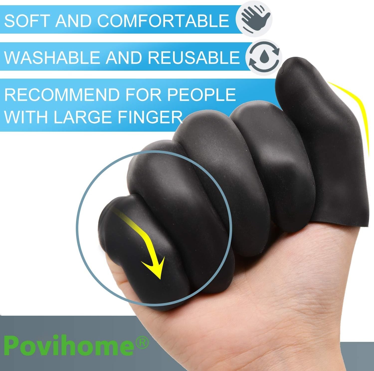 Finger Cots Protectors – Moisturizing Thumb and Finger Covers – Thickend Vers…
