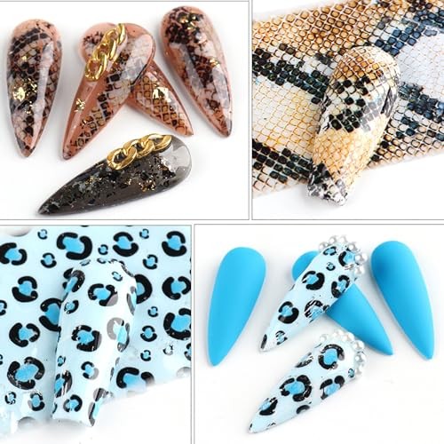 Leopard Print Nail Foil Holographic Foils Sheets Transfer Foil for Style 5