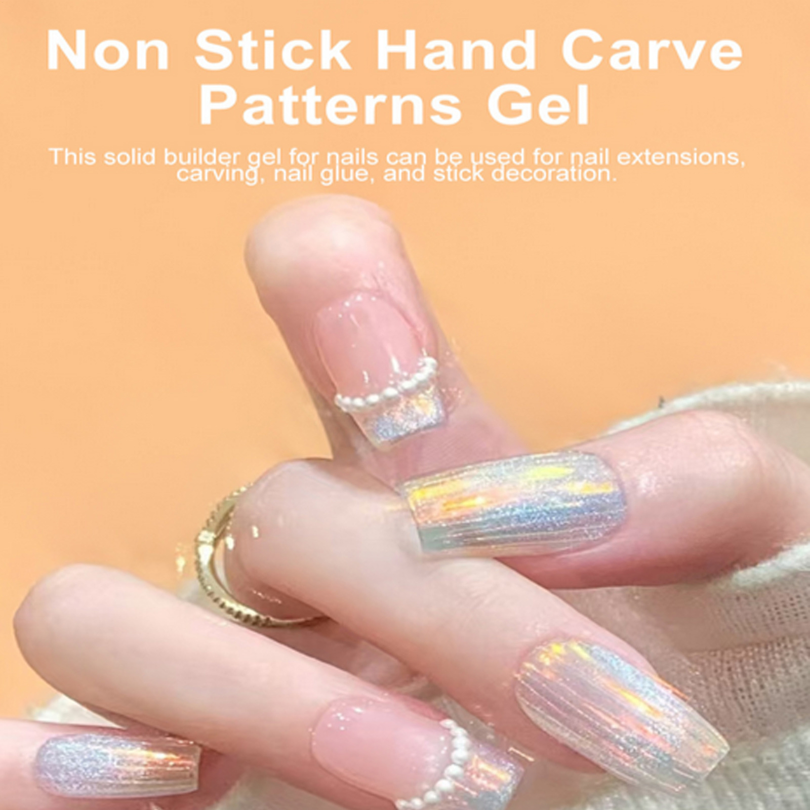 3D Nail Art Gel 5 Colors Sculpting Gel Nail Solid Molding Designs Non-Stick