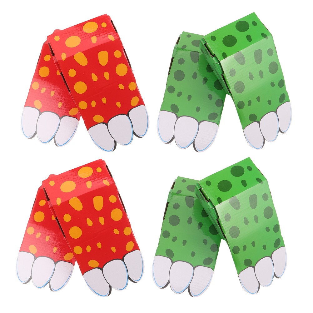4 Pairs Kids Wearable Cardboard Claw Toy for Toddler Pretend