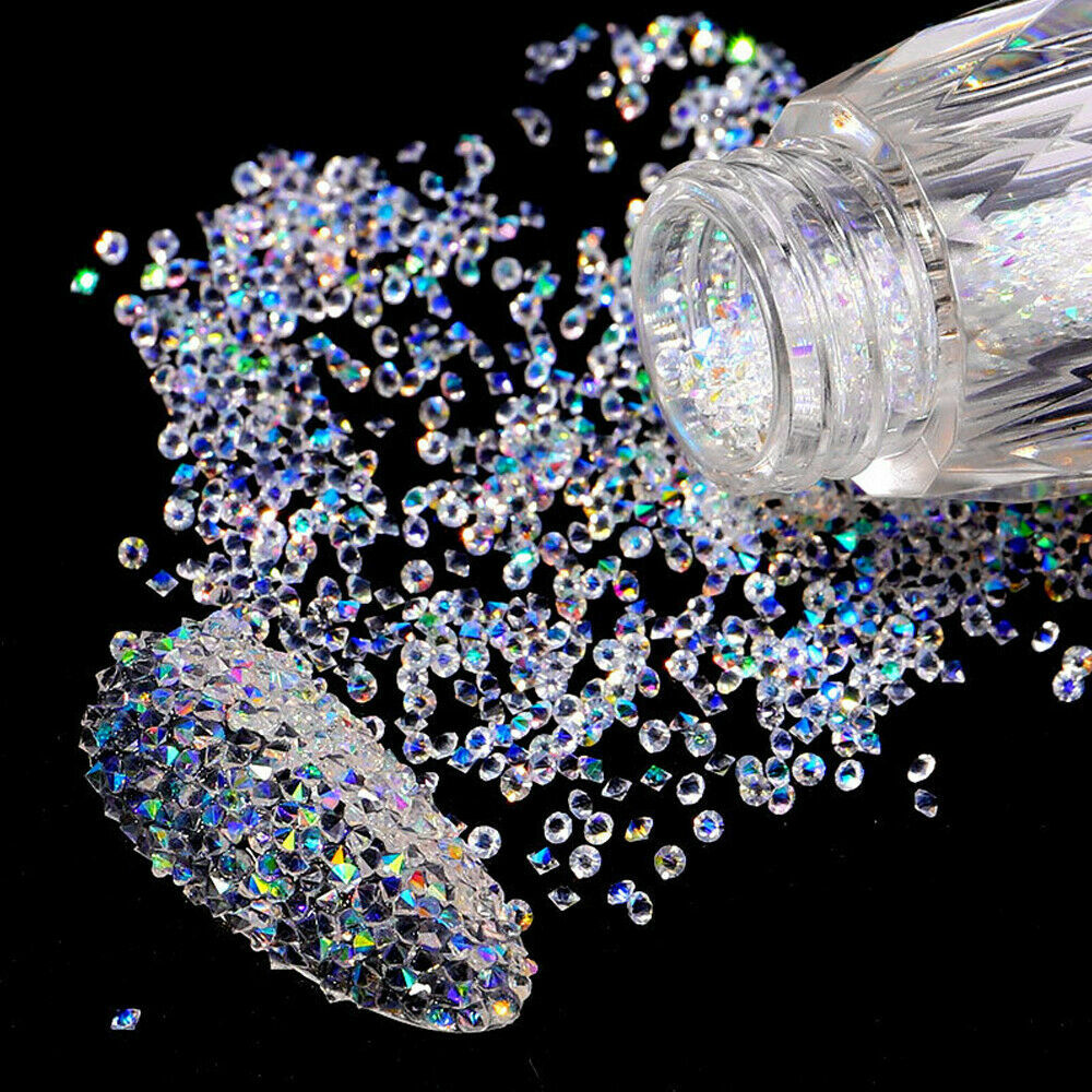 5000x Crystal 3D Nail Art Micro Zircon 1.2mm Mini Rhinestones DIY Decor Sticker
