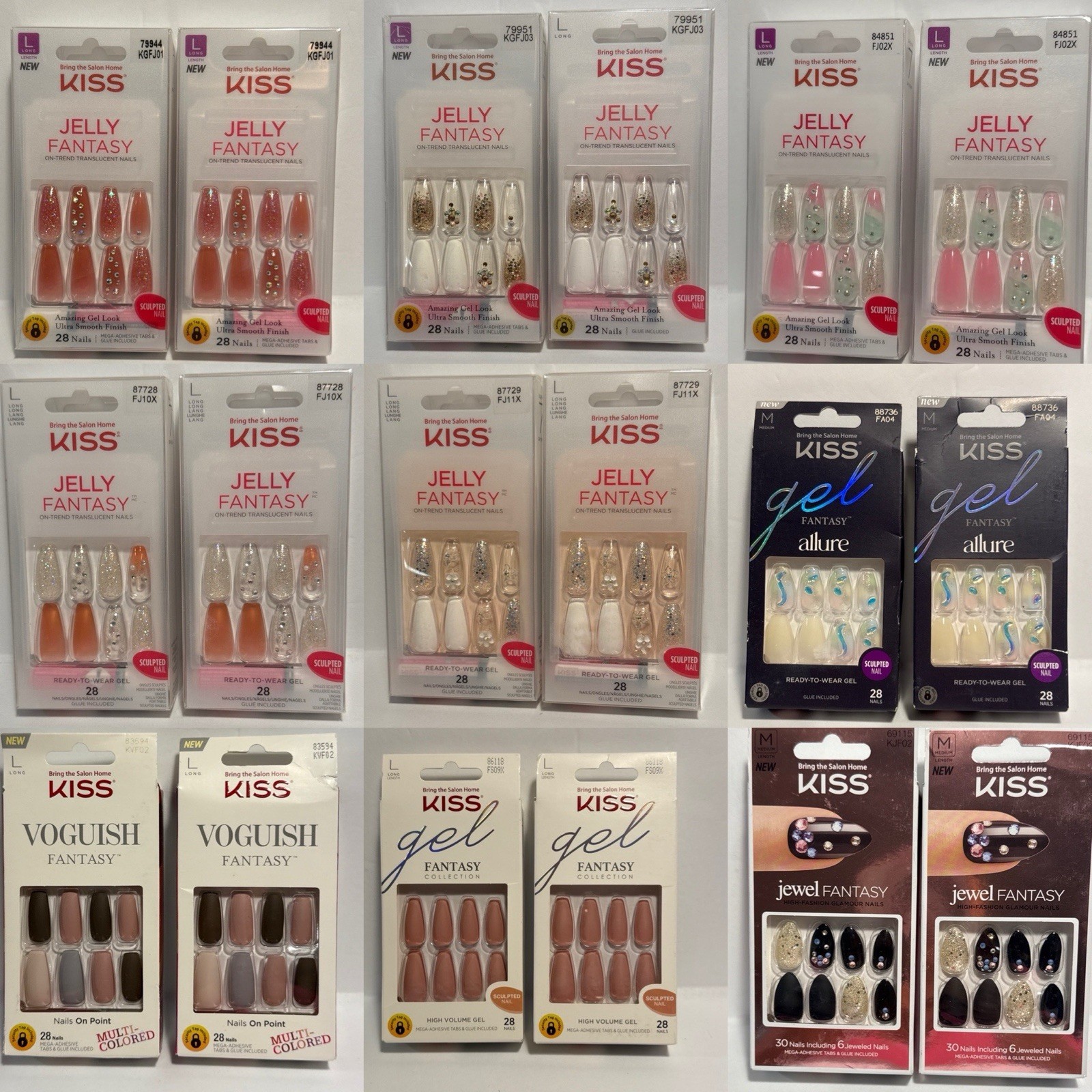 20,50,100~Kiss Nails,ImPress,PressOn,Acrylic,Fantasy,Voguish,Classy,*YOU CHOOSE*