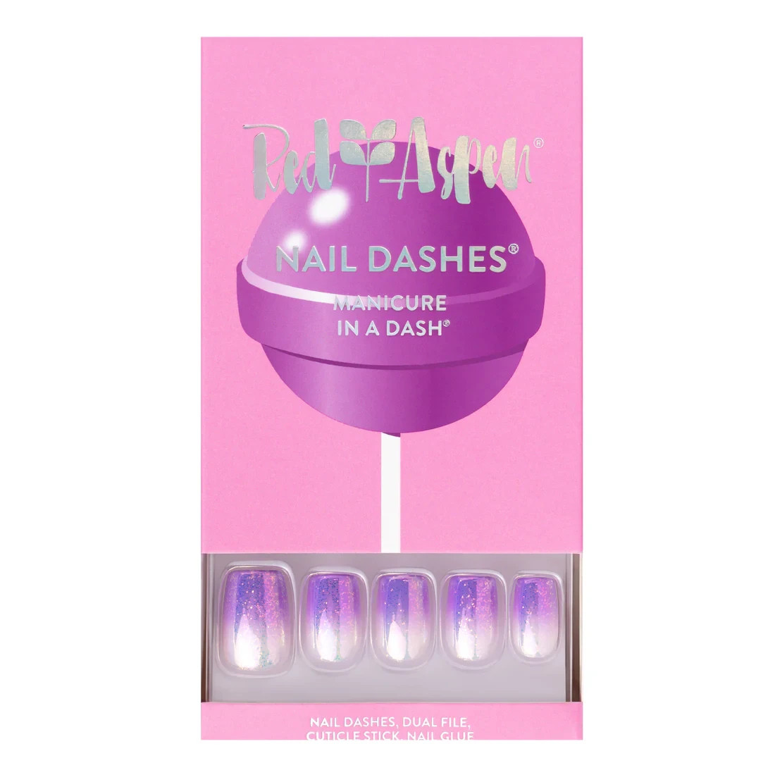 Red Aspen Press On Nails-Brecken’s Blueberry Bliss-Short Coffin