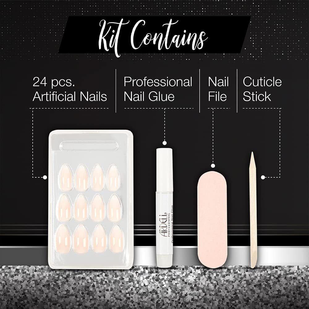 Ardell Nail Addict Press-On Nails Set Ombre Fade, Almond-Shape