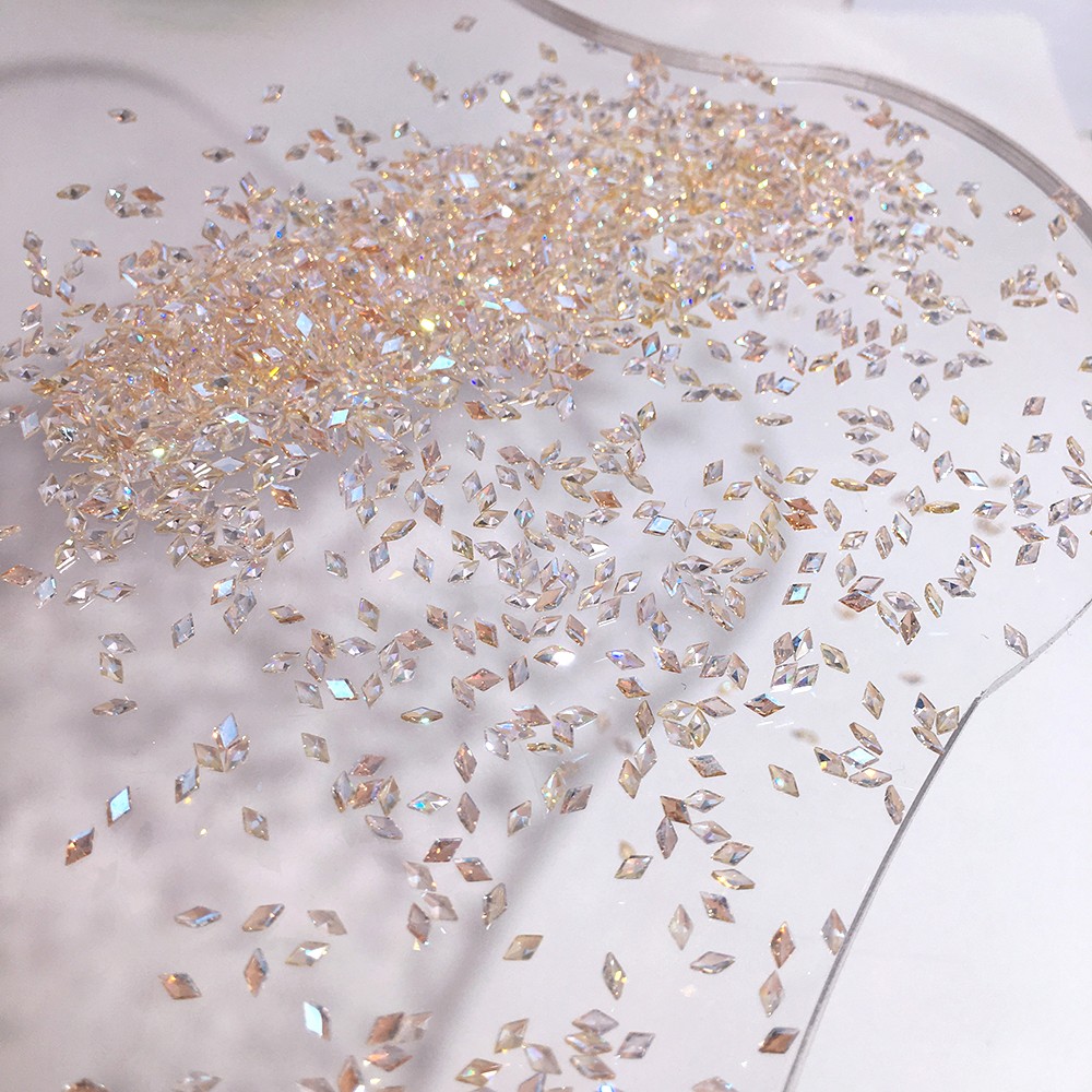 100x 1.5x3mm Mini 3D Flatback Diamond Nail Art Diamonds nail Art Accessory Craft