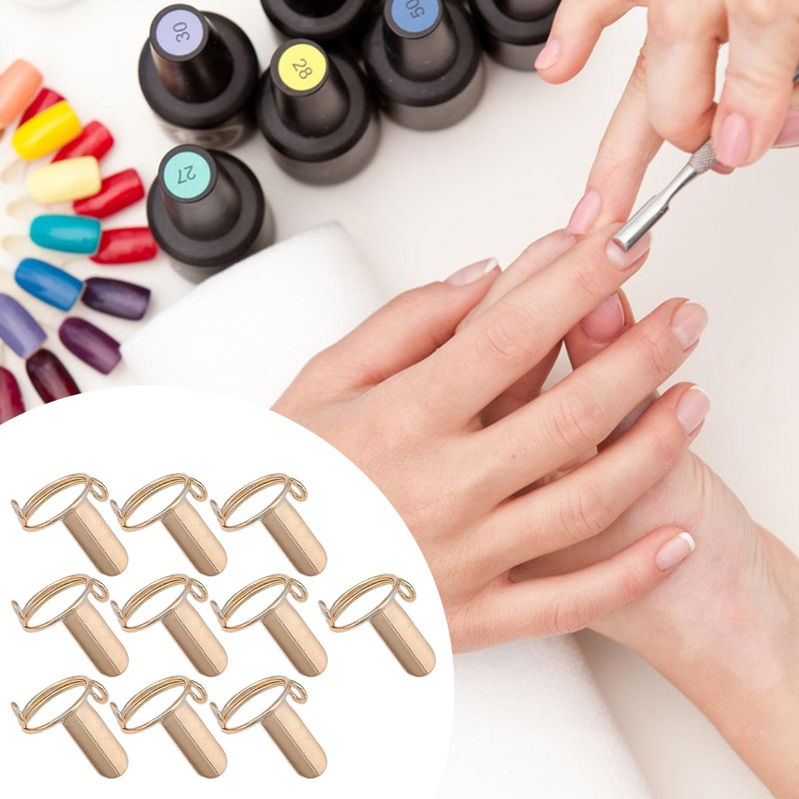 10 Pieces Nail Rings for Acrylic Nails & Press on Nails Daily Wear Wearable