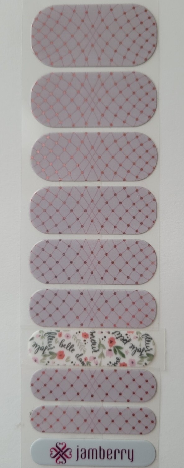 Jamberry Nail Wraps Custom Mixed Mani Half Sheet ~ Pastel Spring Flowers