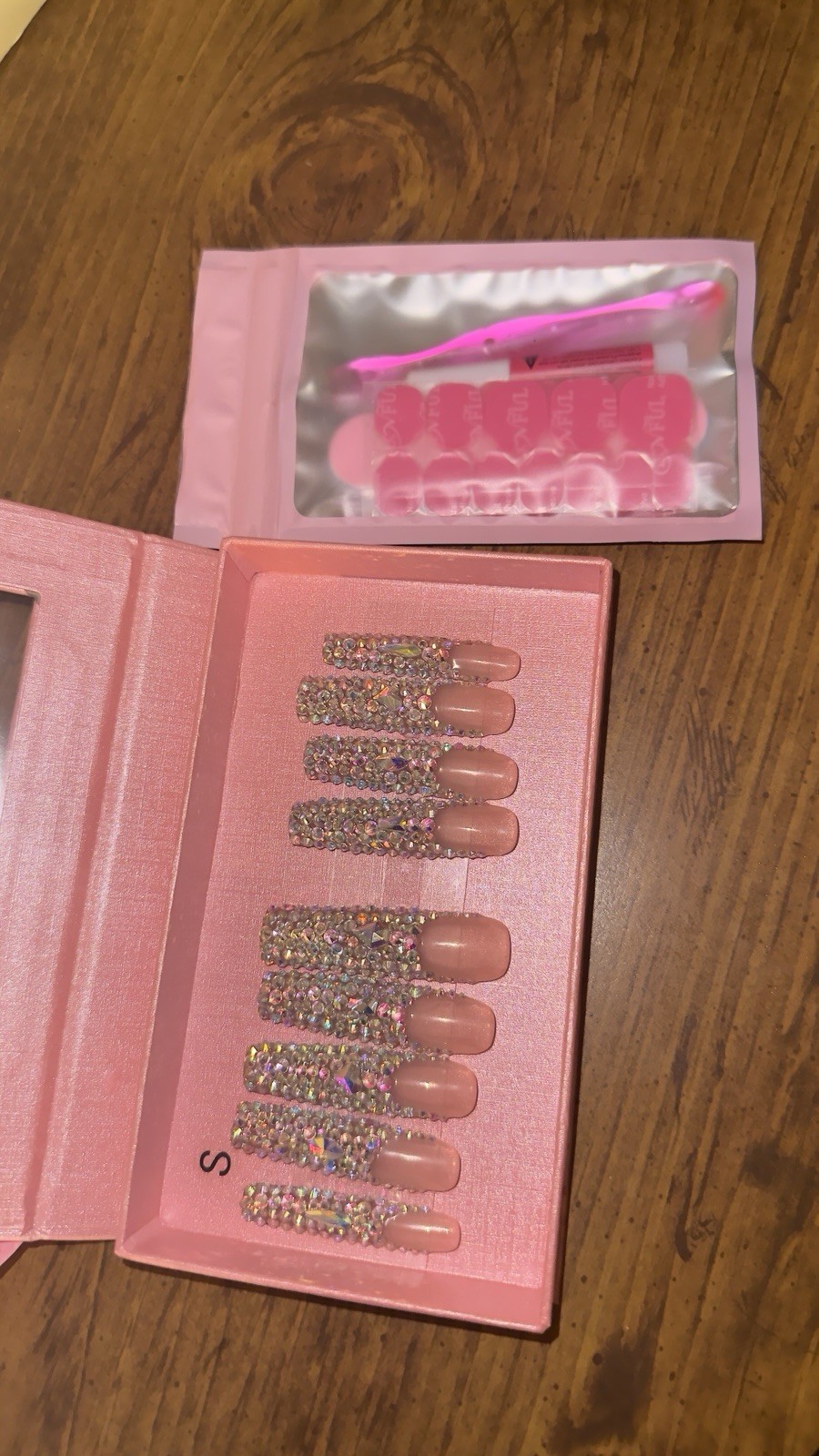 Lovful H27 Long Square Acrylic Press On Nails Size Med