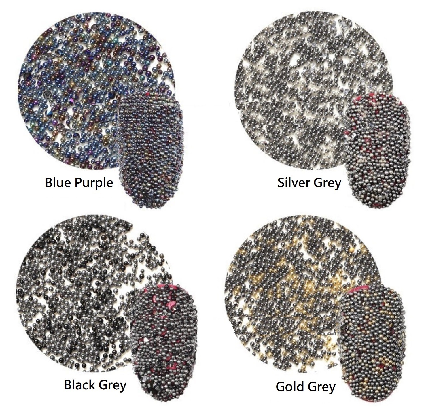 5g 3D Mixed Color Gold/Silver Micro Mini Glass Caviar Beads DIY Nail Art Decor